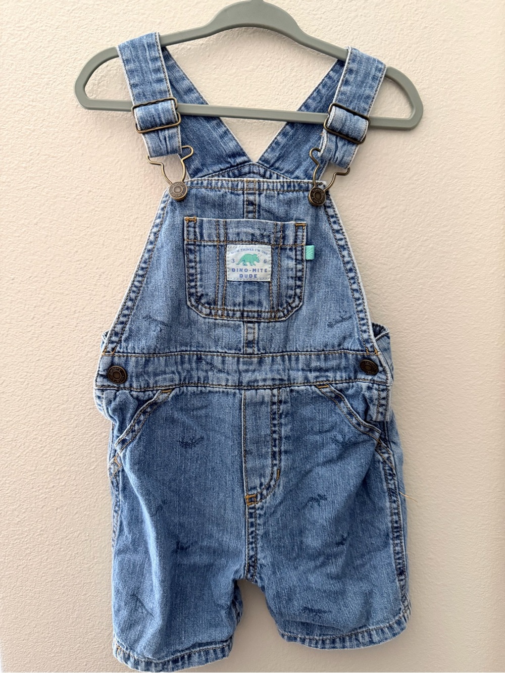 Carter's Light Blue Denim Shortall Overalls